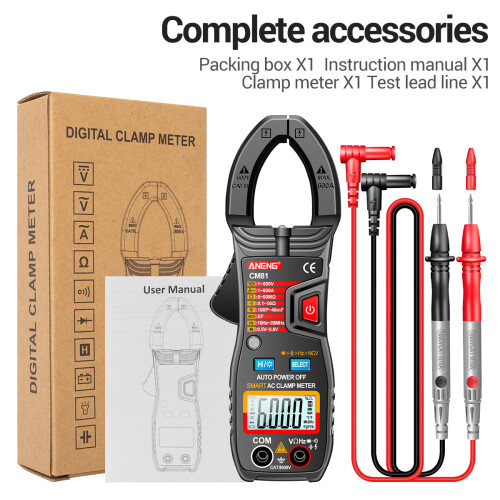 ANENG CM81 Smart Clamp Meter 6000 Counts, 36mm Jaw, Auto Range, Flashlight 2