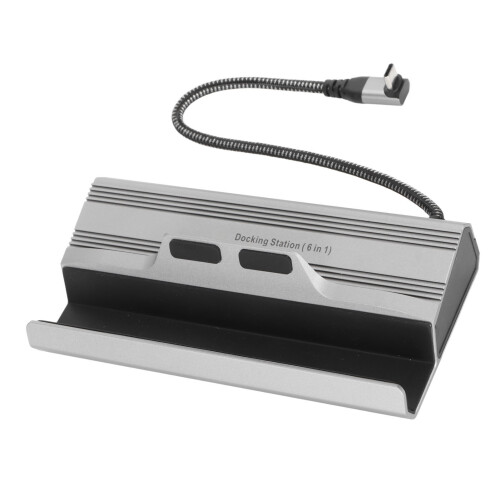 Σταθμός σύνδεσης 4K USB-C Hub, επέκταση 6 σε 1 με Gigabit Ethernet και γρήγορη φόρτιση 100W, 2