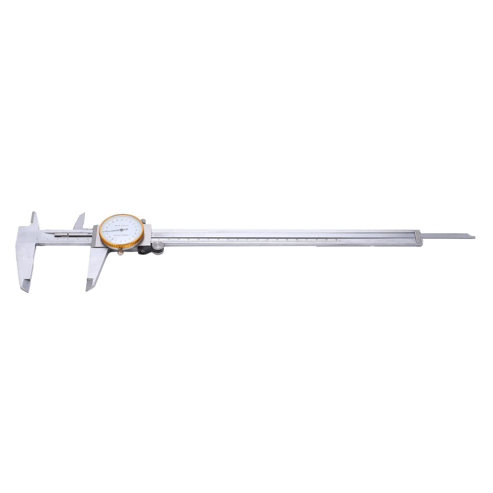 0300Mm Vernier Caliper With Clear Dial Steel Handheld Measuring Ruler Tool 0.02Mm 9382693922496