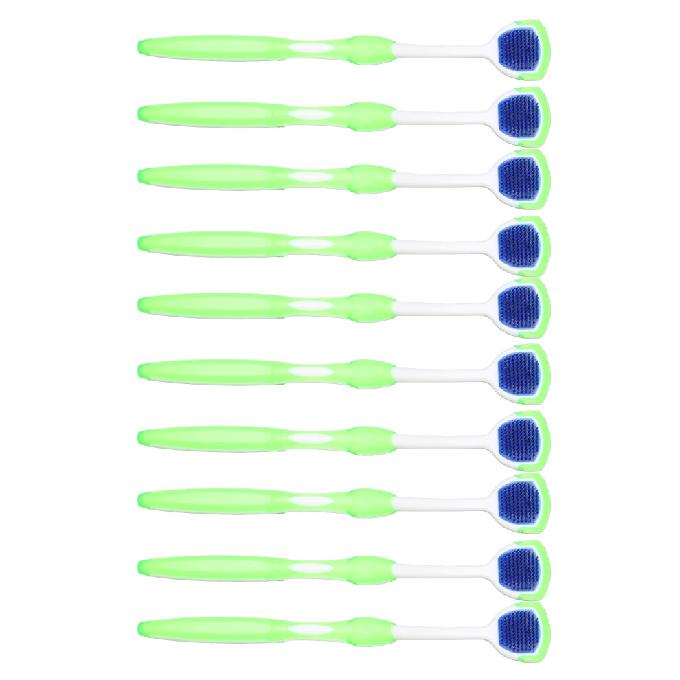 Tongue Cleaner Brush For Bad Breath, Ergonomic Design Tongue Scraper Natural Safer Material Removes Plaque Oral Health Improvement Fresh Breath Daily
