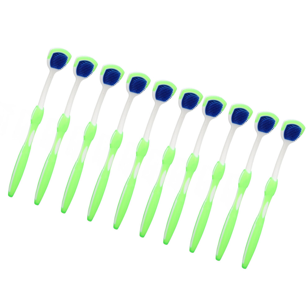 10Pcs Silicone Tongue Scrapers Eco-Friendly Fresh Breath Oral Hygiene