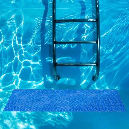 Pool Ladder Mat with NonSlip Textured Surface, Cuttable Step Protection Pad 23x90cm 1