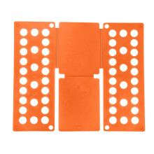 SpaceSaving Clothes Folding Board Thickened PP Plastic Laundry Organizer for TShirts, Jeans Dresses, Collapsible Storage Tool (Orange)