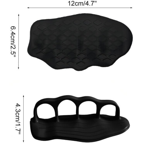 Workout Grips 2 Pack Non Slip Weight Lifting Pads Pull Ups Black 2