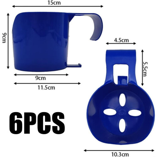 Pool Cup Holder for Above Ground Pool with Secure Drink Storage Fits 2Inch Rails Tool Install 1