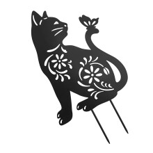 1/2 Stück Katzenpfähle Outdoor-Dekorationen-Schau zurück, Katze