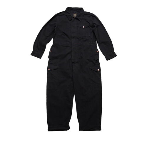Work Overall Men's Cargo Jumpsuit With Multiple Pockets Lightweight Black Size L