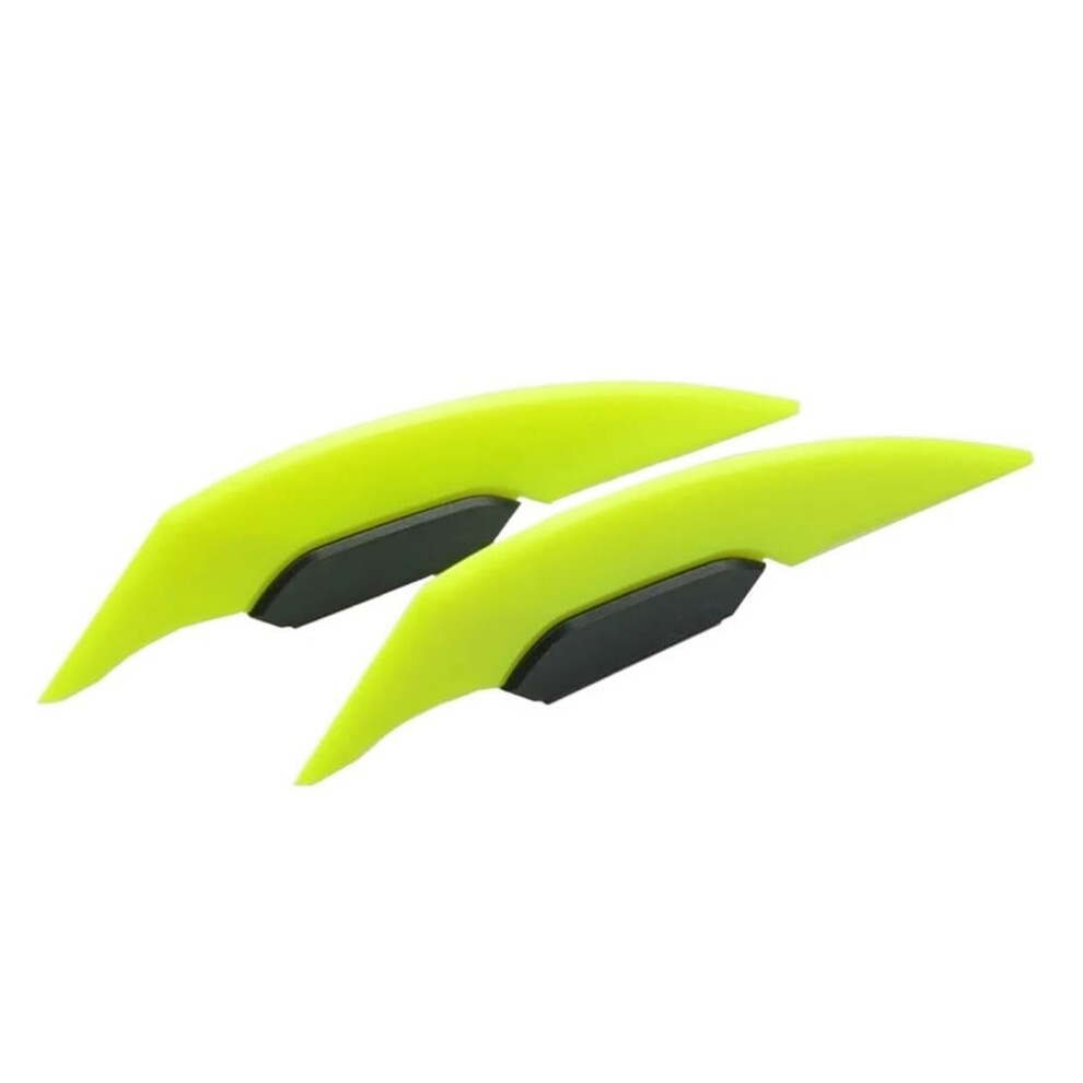 Universal Motorcycle Winglets Side Spoilers Pair For Aerodynamic Performance And Stability Yellow 9347817337990