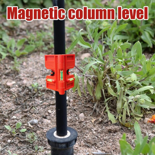 Magnetic Post Level with Magnetic Lock, Quick Folding Design for Carpentry, Fencing and Construction 1