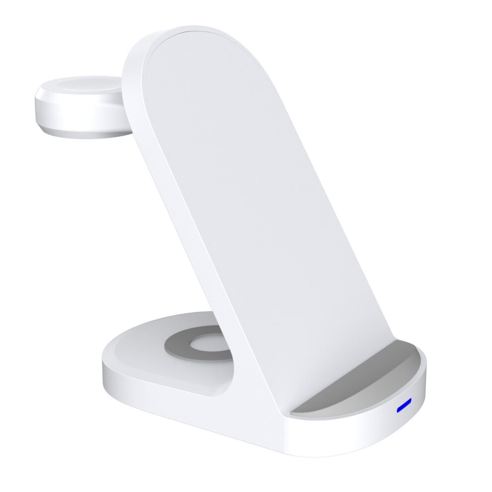 Multiple Device 15W Charging Station Desktop Organizers For Phones Smartwatches Earbuds Foldable White 9189345427534