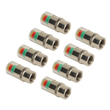 8 Stück Autoreifendruck-Ventileinsätze 35 PSI 2,4 Bar TPMS-Anzeige Metall & PC