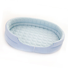 Kühler Haustierbett Blau 48cm x 35cm Sommer-Ice-Seide-Bett für Katzen & Hunde