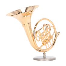 Messing Mini Französische Horn Modell – Gold, 12 cm, Puppenhaus-Dekor