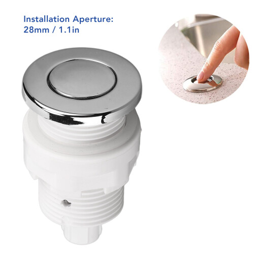 Air Pressure Bath Switch Push Button for Garbage Disposal, ABS, 28mm 1