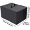 Microwave Oven Cover Black Polyester Dustproof Protector for Kitchen Countertop Universal Fit 3