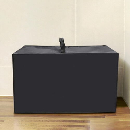 Microwave Oven Cover Black Polyester Dustproof Protector for Kitchen Countertop Universal Fit 1