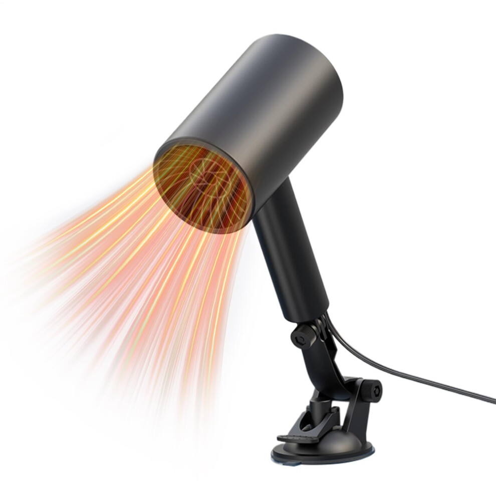 12V Portable Car Heater And Defroster Fan With Quick Windshield Defrost, Dual Speed, 360 Warm Air 9382693045379