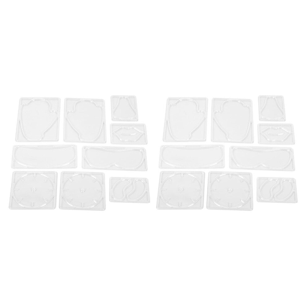 Facial Mask Mold Set for DIY Reusable Face Mask Maker) Transparent, 2 Boxes