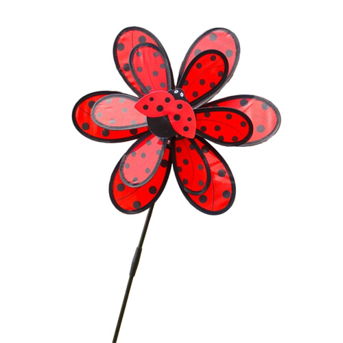 Double Layer Wind Spinners with Stakes Decorative-double beetle