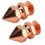 Rose Gold Brass Spiked Cone Studs 8x14mm 100 Sets DIY Kit 7