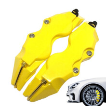 Yellow ABS Car Brake Caliper Covers Set Stylish Dustproof Brake Disc Protector for Wheels
