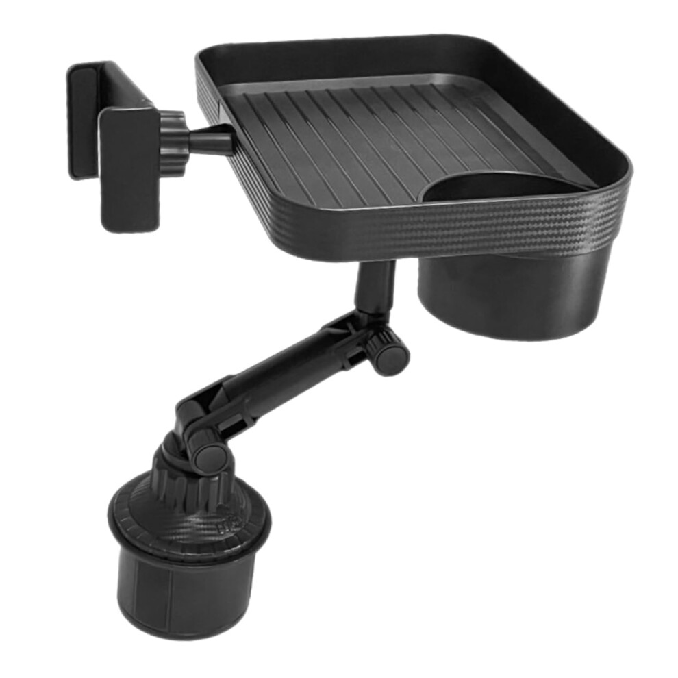 Car Cup Holder Tray With Phone Stand, Multifunctional Food Organizer For Road Trips 9382693046062