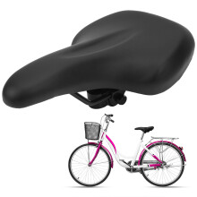 Shockproof Mountain Bike Saddle with 172MM Wide Tail and PU Leather