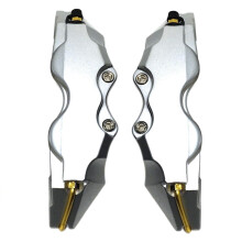 Car Brake Cover Set Silver Stylish Wheel Hub Brake Dust Protector Rust Prevention for Auto