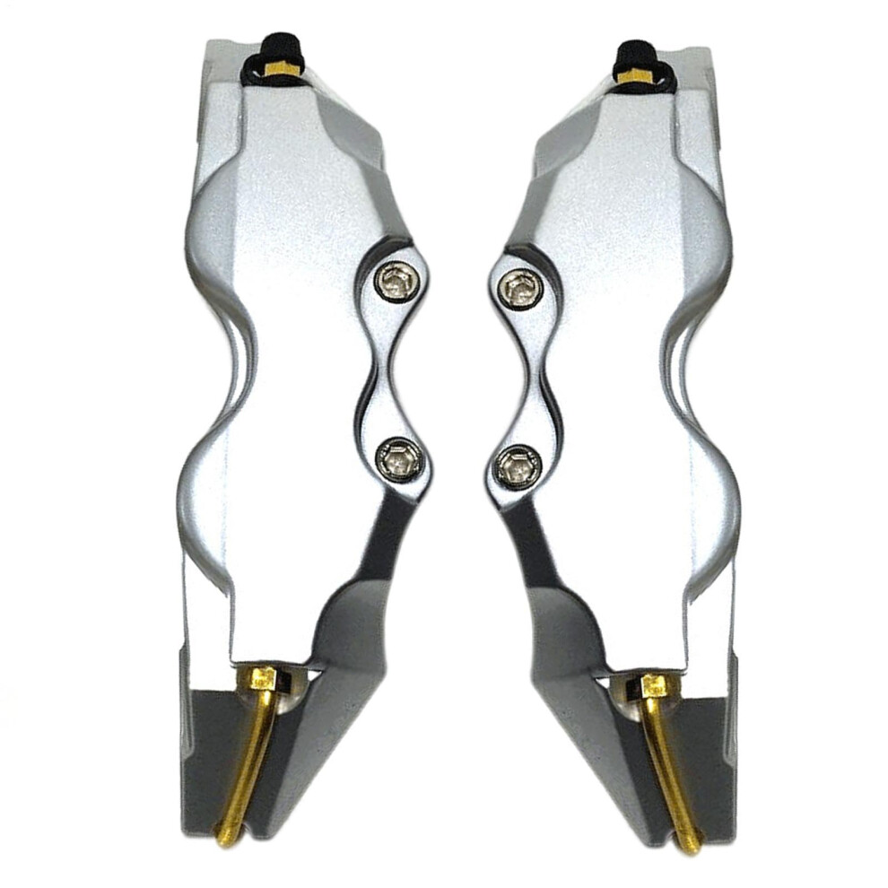 Car Brake Cover Set Stylish Wheel Hub Brake Dust Protector Rust Prevention For Auto Silver 9347817339864