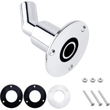 Stainless Steel Exhaust Skin Fitting, Durable Construction Polished Surface Treatment with Corrosion Resistance, Saltwater Environment Compatible for