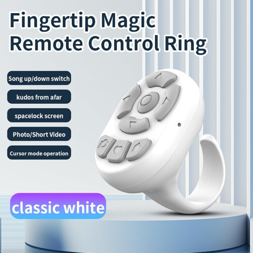 Automatic Clicker Ring  Rechargeable Button, Finger Control  Bluetooth Scrolling Ring 1