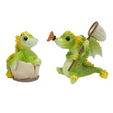 Resin Cute Dragon Baby Miniature Figurine Status Micro Landscape