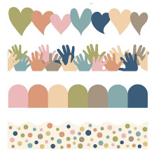 Bulletin Board Border Stickers Bohemian Style Classroom Decorations Vibrant Color Paper Trim Set