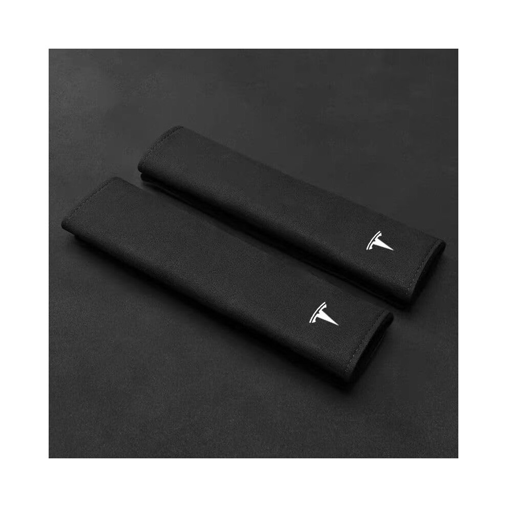 Seat Belt Cover Pu Leather Comfort Pad Waterproof Shoulder Protector Car Accessories For Tesla 9347817529494
