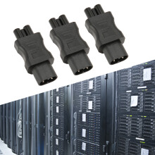 Langlebader IEC320 C8 auf C5 Netzadapter 2,5A 250V PVC-Gehäuse