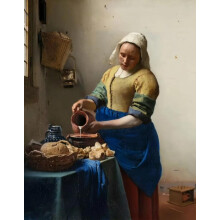 Beaded Cross Stitch Kit The Milkmaid Wall Art 40x50cm Full Bead Coverage DIY Embroidery Supplies