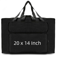 Art Portfolio Bag Waterproof Carry Case with Handles for Palette Brushes Pencils Black A3