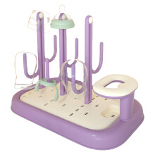 Baby Drying Rack For Bottles Cactus Shape Bottle Drainer Rack Purple Countertop Drying Rack