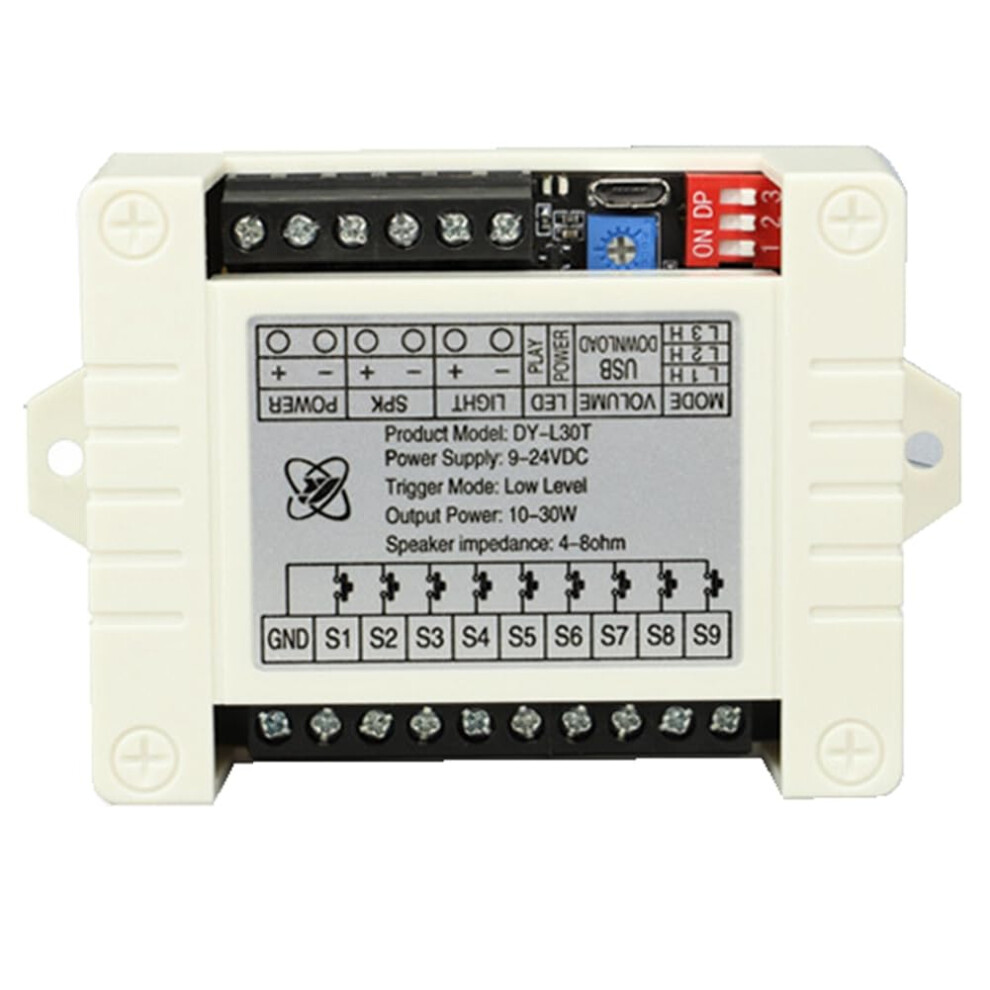30W Mp3 Voice Playback Module Dyl30t 9Trigger Music Player Power Amp, Dc 12V24v, Tf Card Up To 32G, Wav, Easy Use B 9044945394214
