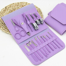 Kit professionale per la cura della persona, set per manicure, strumenti in acciaio inossidabile, tagliaunghie per pedicure con custodia di lusso,