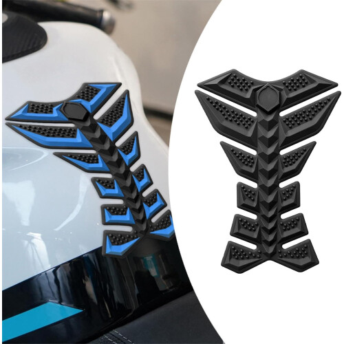 Motorcycle Gas Tank Sticker Tank Decal 3D Durable Bone Design Protector Black 2