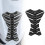 Motorcycle Gas Tank Sticker Tank Decal 3D Durable Bone Design Protector Black 5