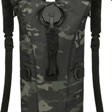 Wasserdichte Oxford-Hydratationsrucksack für Radfahren, verstellbar, 2 Liter, Schwarz Camouflage