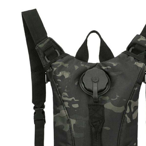 Hydration Pack Waterproof Oxford Cloth Adjustable 2L Cycling Backpack Black Camouflage 2