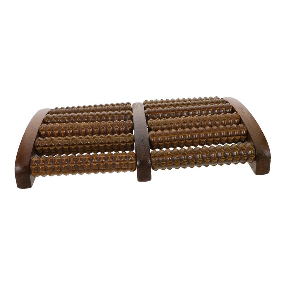 Wooden Foot Massager Roller for Acupoint Therapy, Curved Deep Tissue Design, Leg and Foot Roller, Home Use
