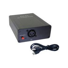 Portable 48V Power Supply For Outdoor Microphone Rechargeable Power With LED Light Outdoor Microphone Power Supply