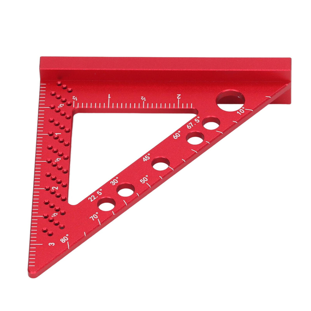 Aluminum 90 Woodworking Rafter Square, 9.5X9.2cm Protractor 7611374437052