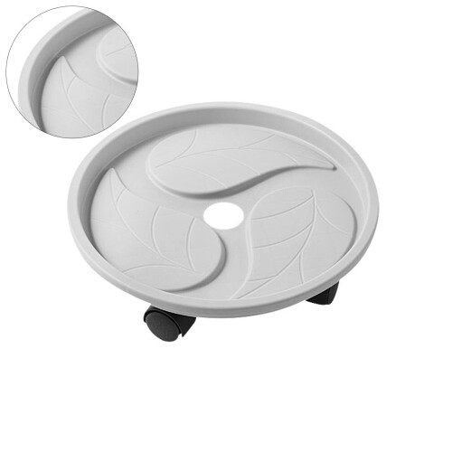 Flower Pots Tray Round/Square Plastic Tray Caster-Round 3