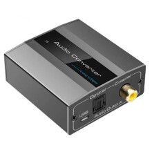 Analog to Digital Converter RCA to Optical with Optical Cable Digital Toslink- and Coaxial Adapter