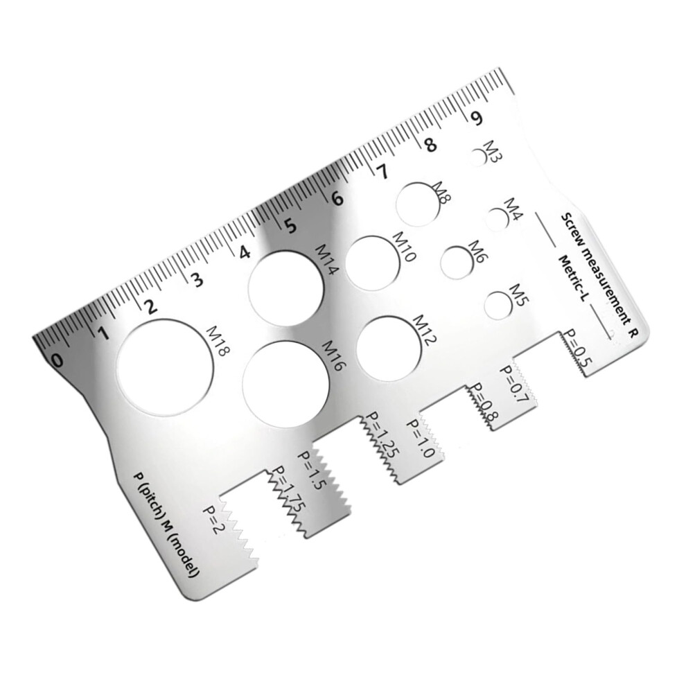 Steel Thread Gauge Screw Thread Checker M3m18 With Dual Scale And Corrosion Resistant Precision 9187378436035